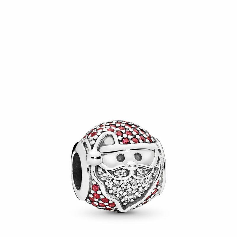 Pandora Australia Sparkling Jolly Santa Charm - Sterling Silver | XIYZEO809